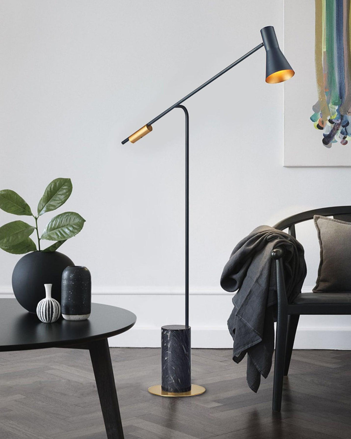 Vosolil vloerlamp in industriële stijl