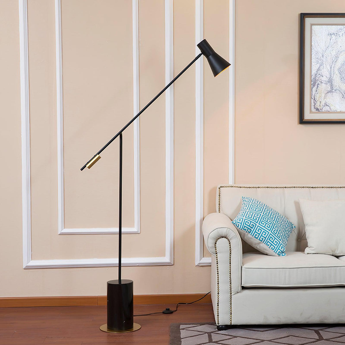 Vosolil vloerlamp in industriële stijl