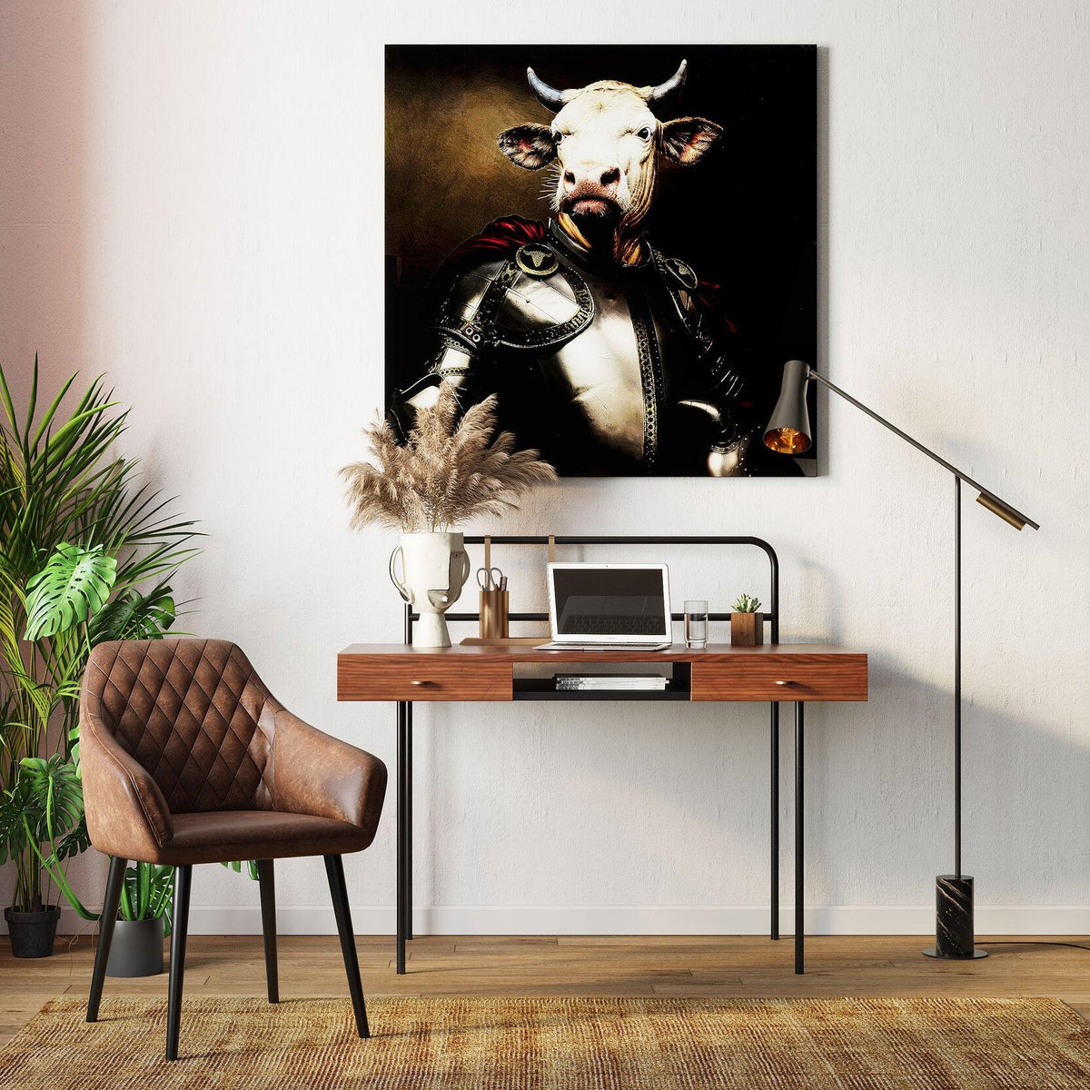 Vosolil vloerlamp in industriële stijl
