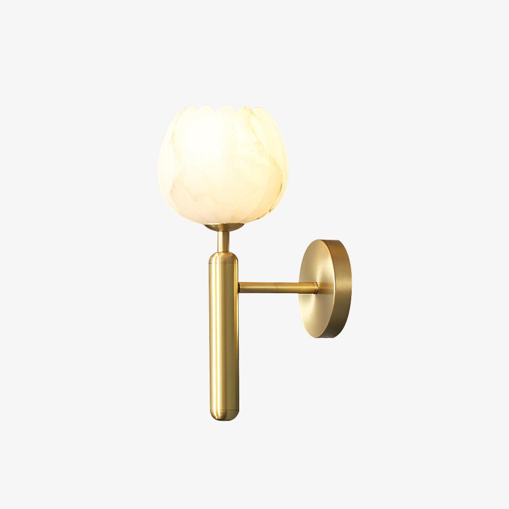 Nivarina Floral albasten wandlamp van messing