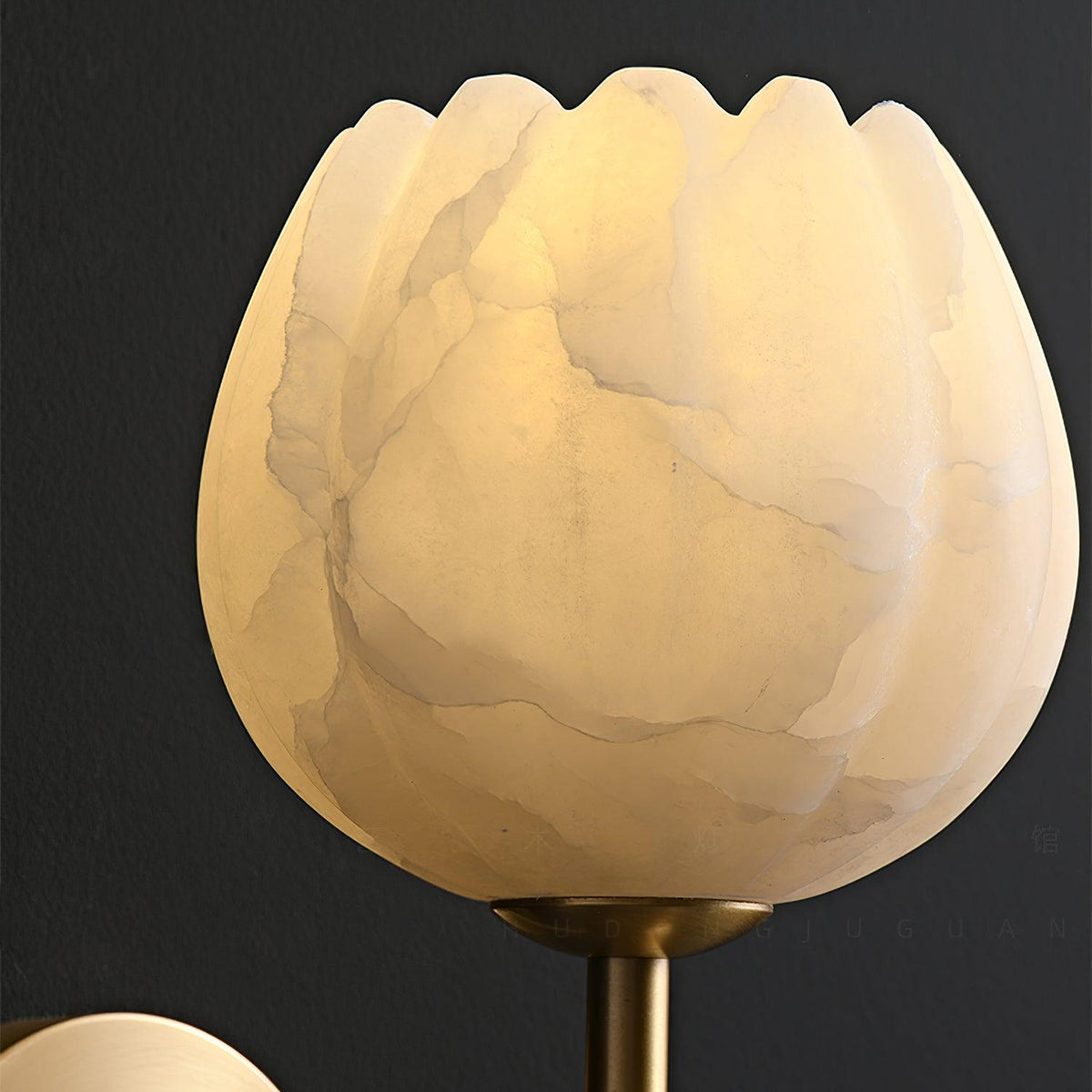 Ysoline wandlamp met stekker in albast
