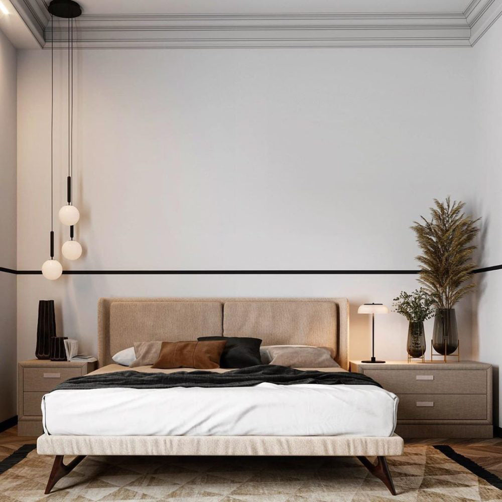 Azorila Moderne Minimalistische hanglamp van messing met glas
