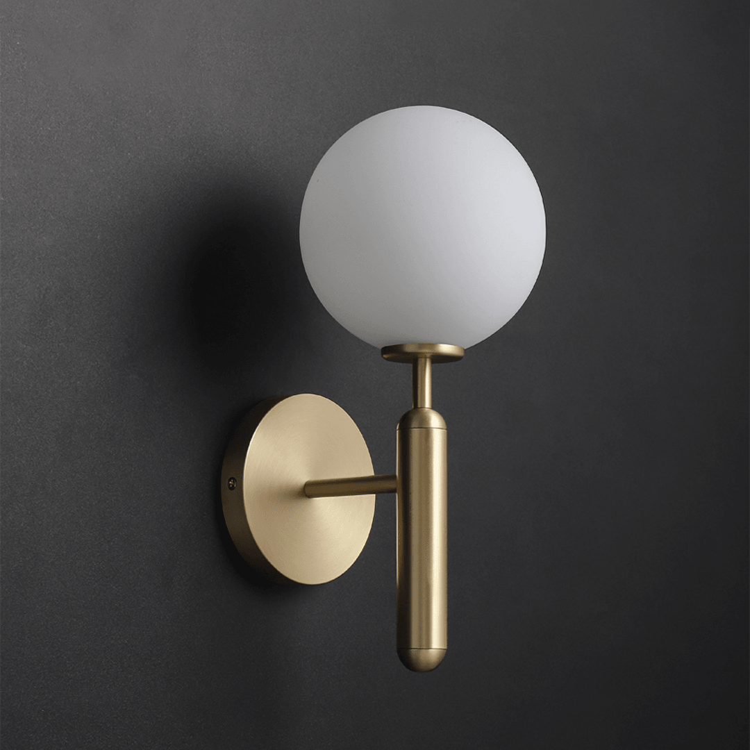 Ilirila Moderne minimalistische wandlamp van messing met glas