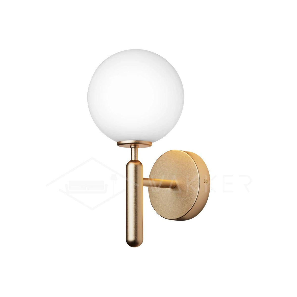 Ilirila Moderne minimalistische wandlamp van messing met glas