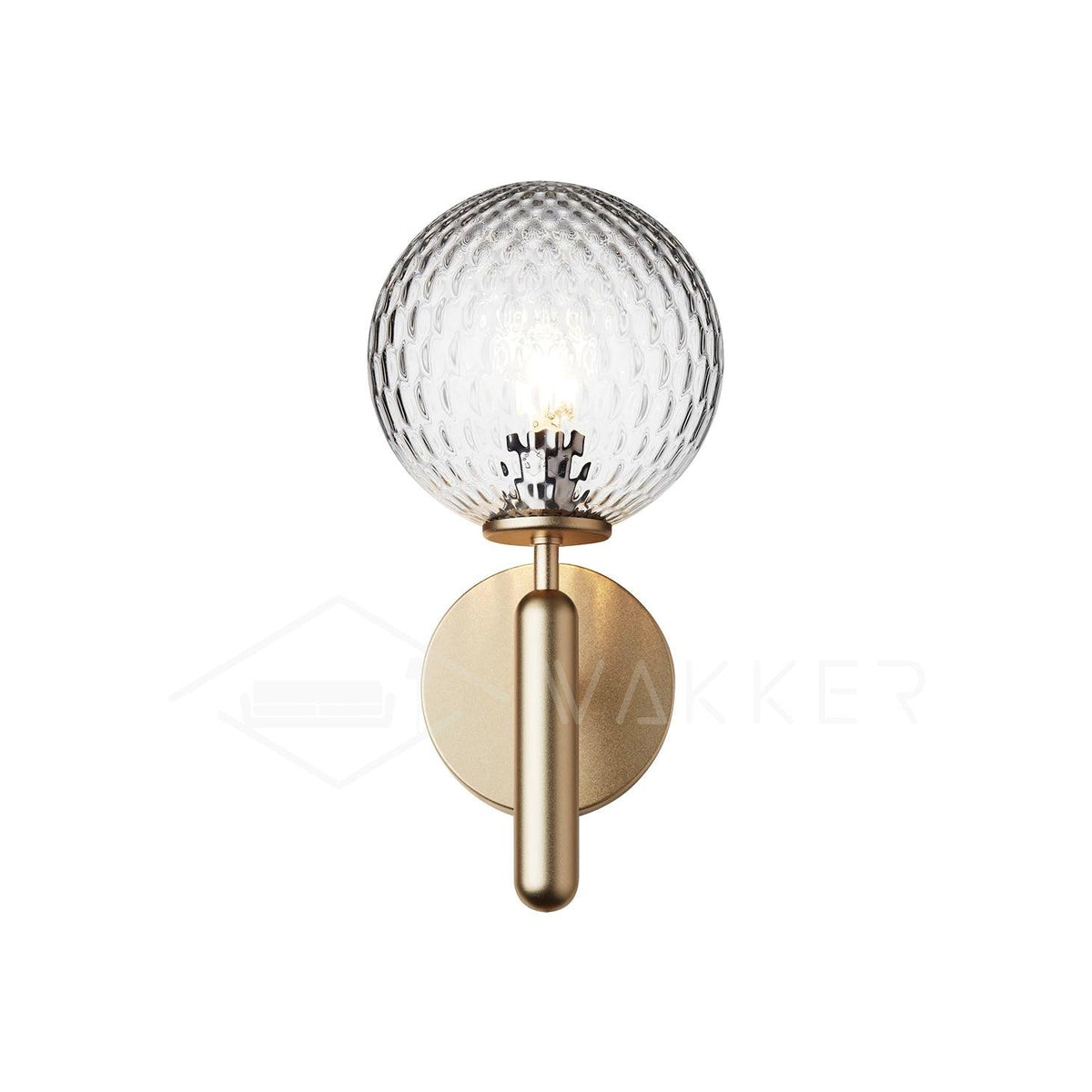Ilirila Moderne minimalistische wandlamp van messing met glas