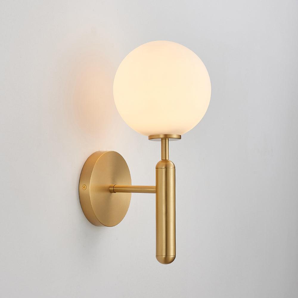 Ilirila Moderne minimalistische wandlamp van messing met glas