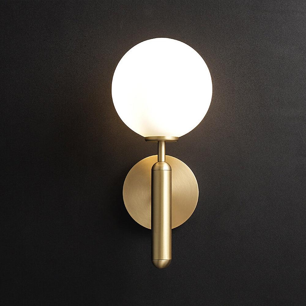 Ilirila Moderne minimalistische wandlamp van messing met glas