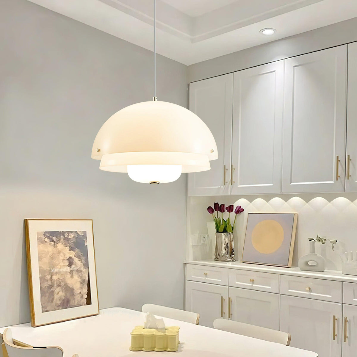 Velisena Unieke witte glazen hanglamp