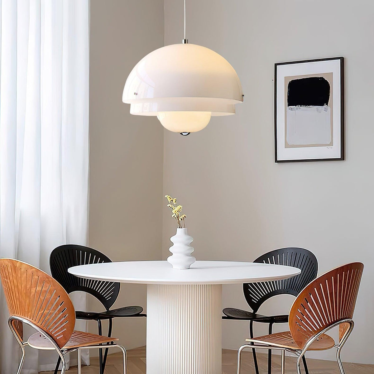 Velisena Unieke witte glazen hanglamp