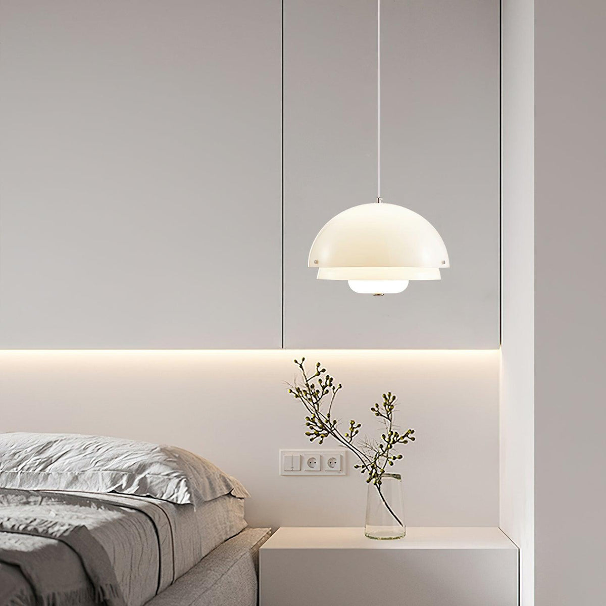 Velisena Unieke witte glazen hanglamp