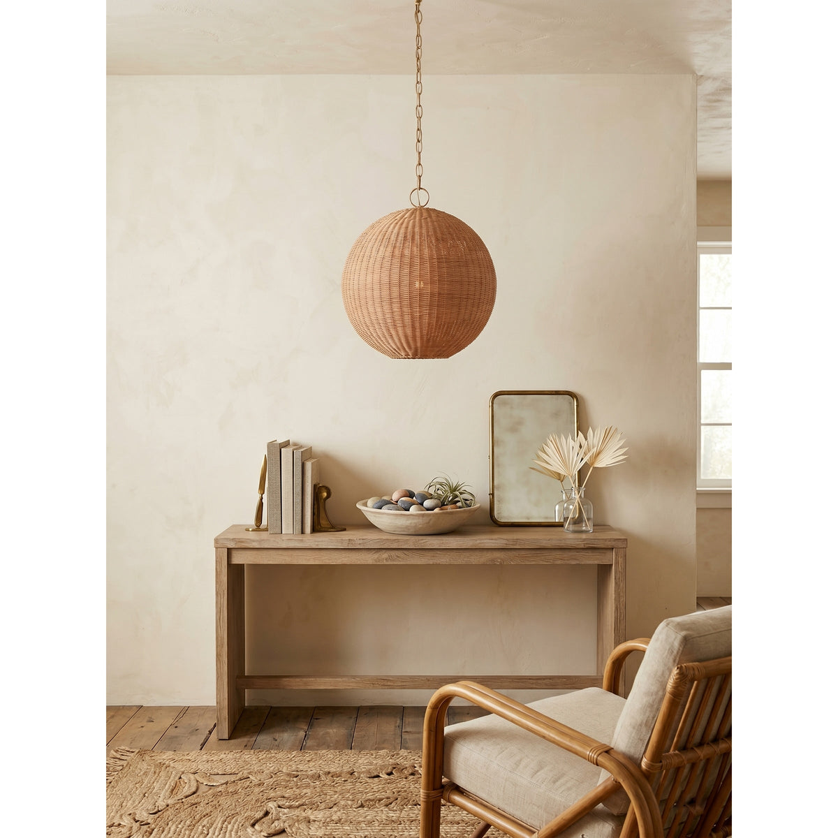 Ravisaya rotan hanglamp rond