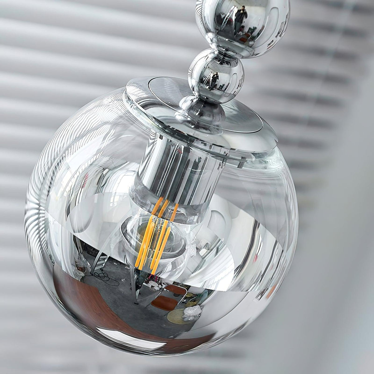 Zanorir Moderne minimalistische hanglamp met glazen spiegelbal