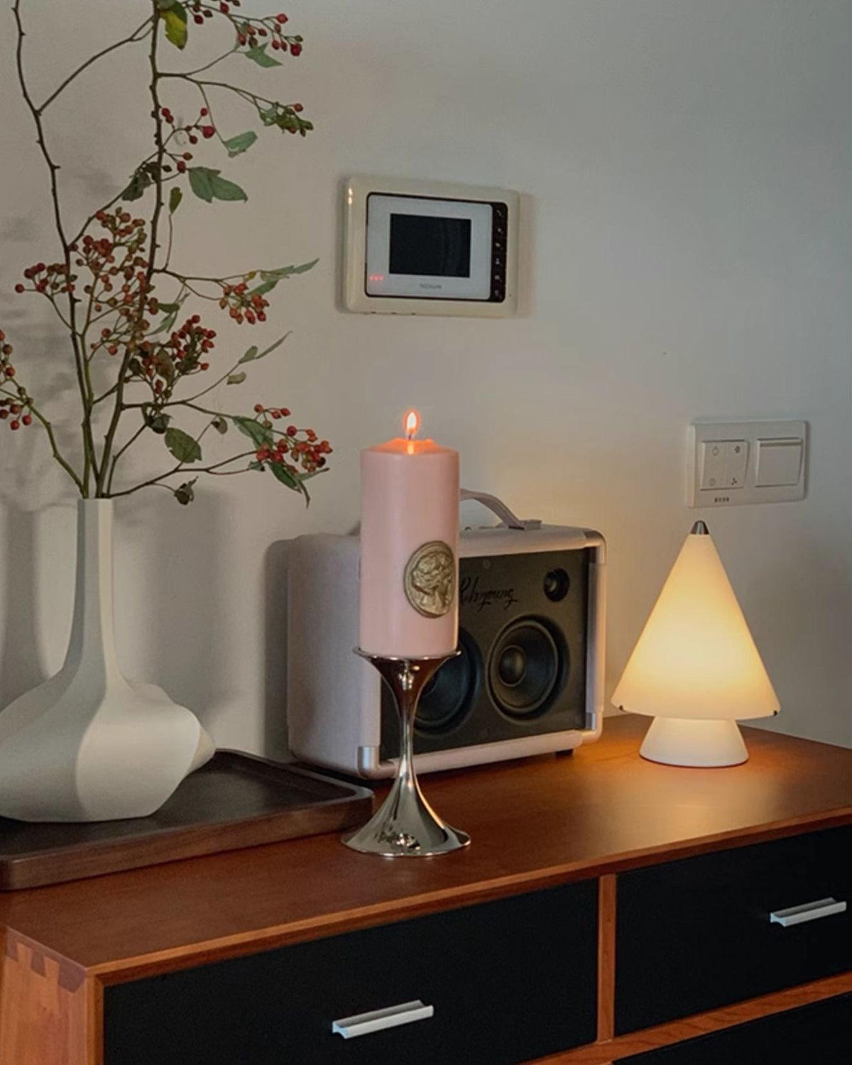 Lrtvin minimalistische tafellamp van glas