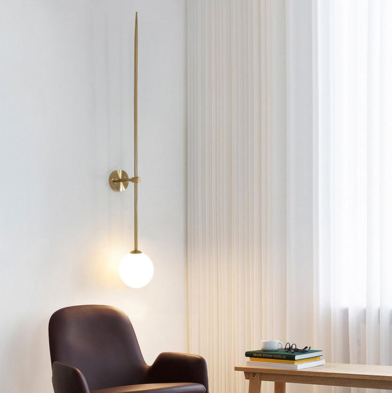 Veluelle Moderne minimalistische wandlamp met mobiele glaskogel