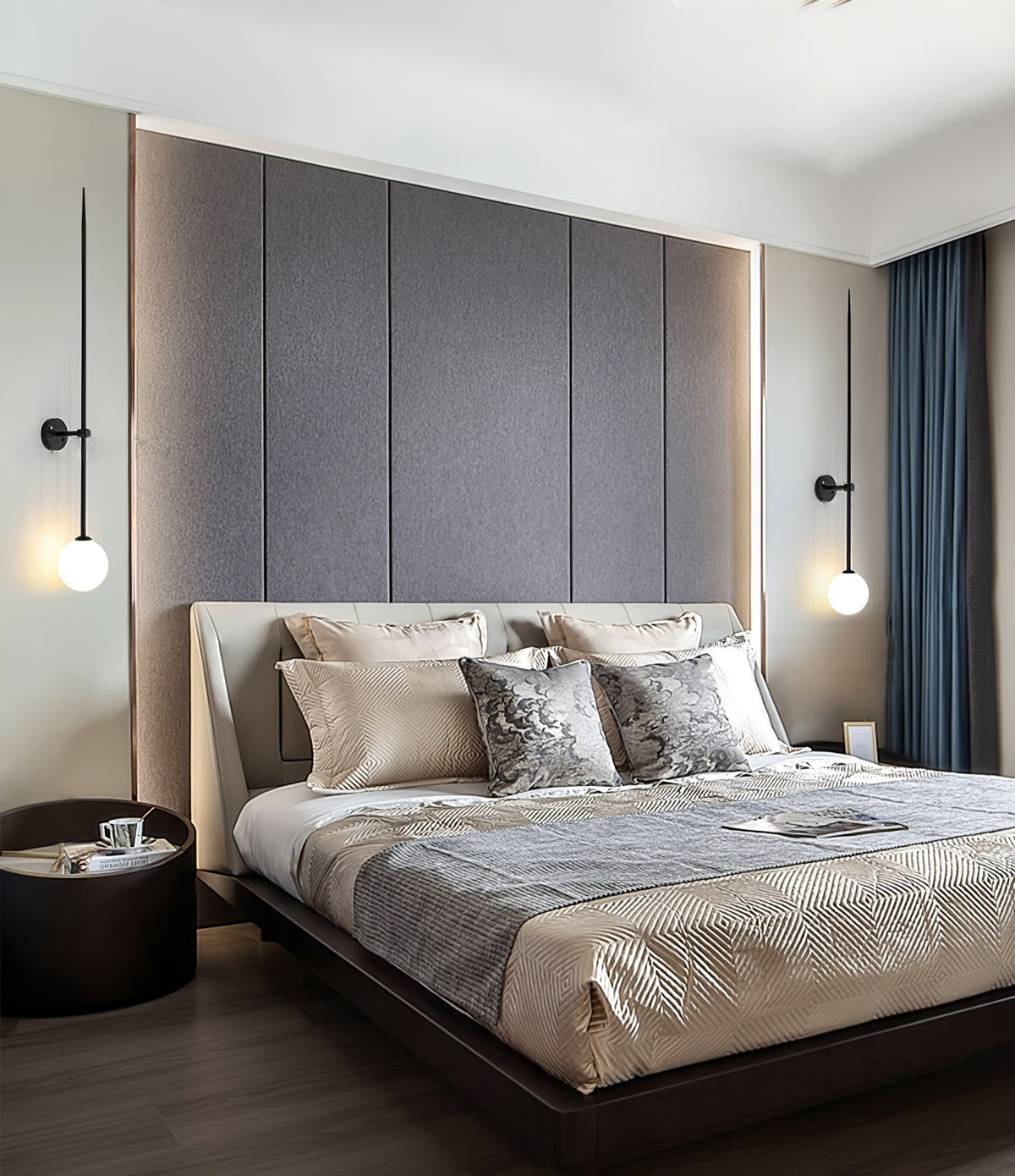 Veluelle Moderne minimalistische wandlamp met mobiele glaskogel