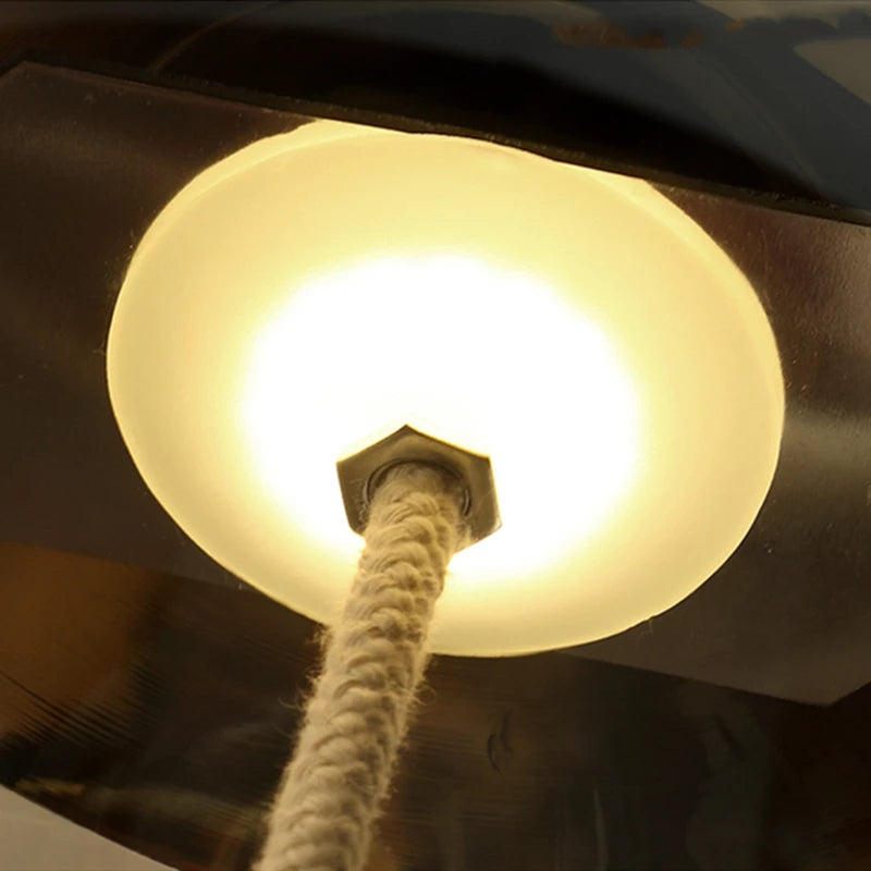 Valentina Ronde LED Hanglampen Blauw Metaal Glas Eetkamer Woonkamer