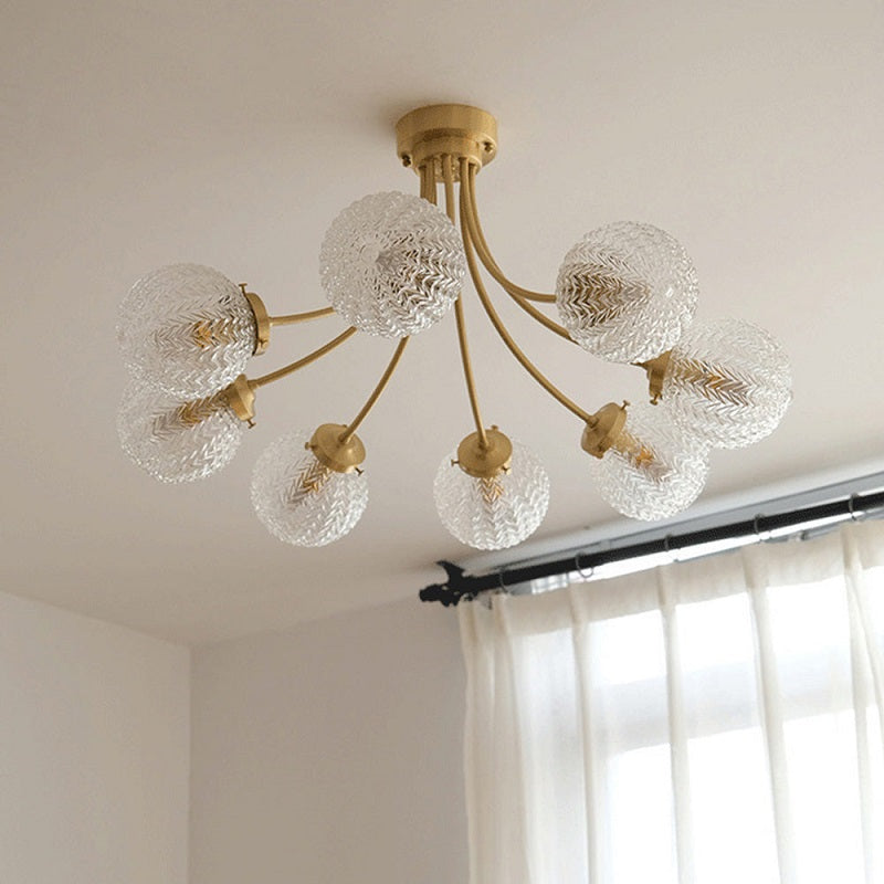 Valentina Moderne Metaal Glas Inbouwmontage Plafondlamp Slaapkamer