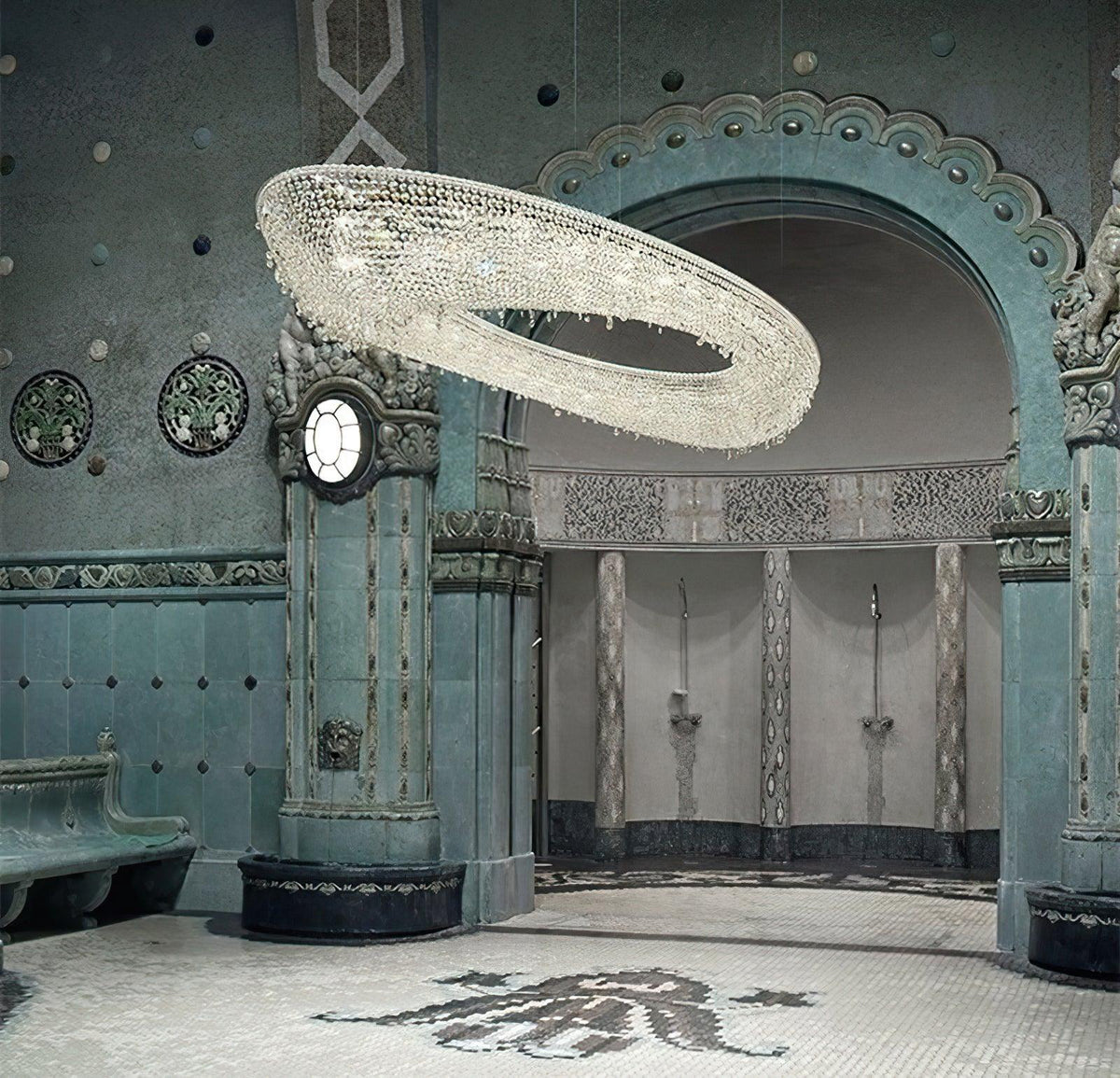 Bior versierde kristal hanglamp