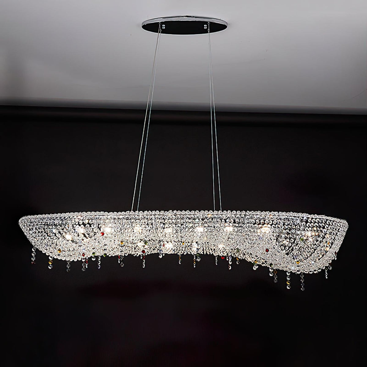 Bior versierde kristal hanglamp