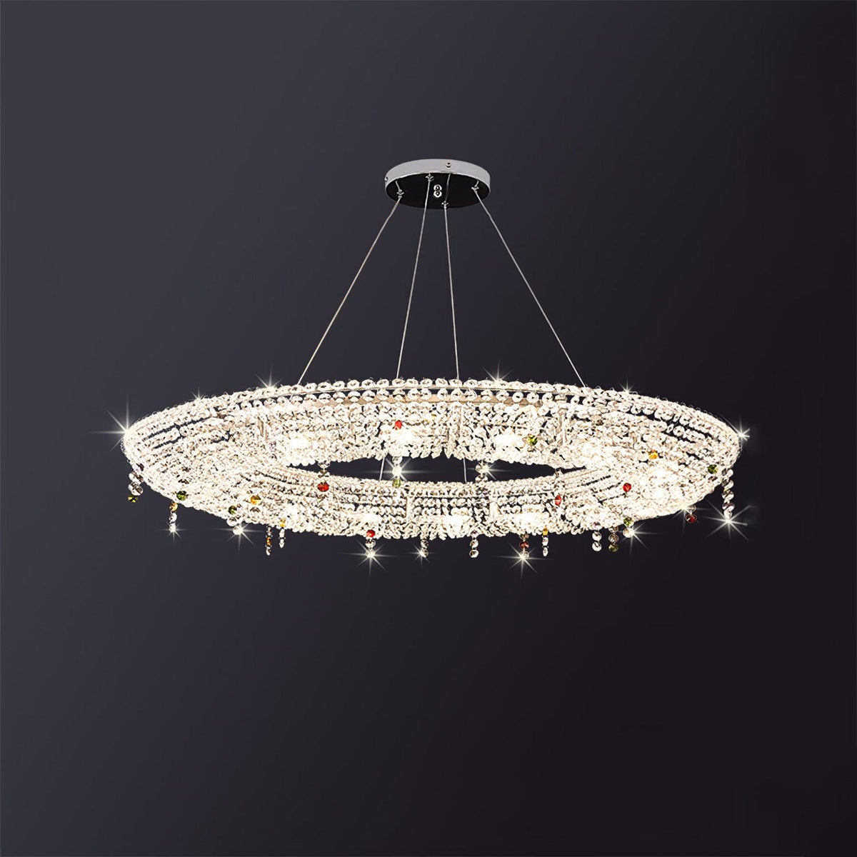 Bior versierde kristal hanglamp