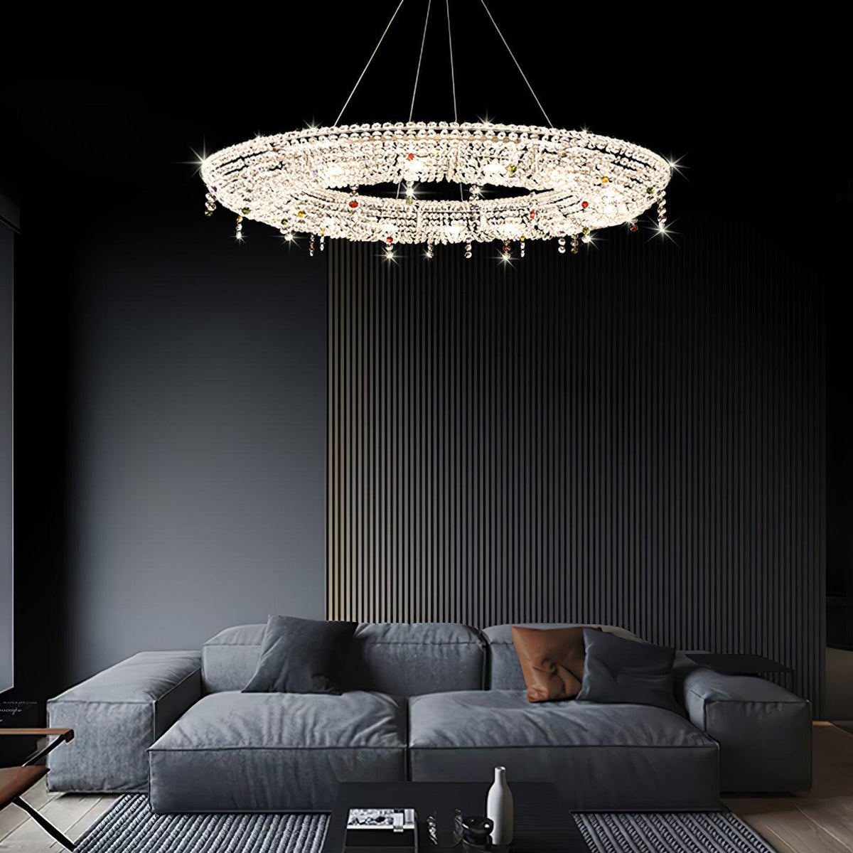 Bior versierde kristal hanglamp