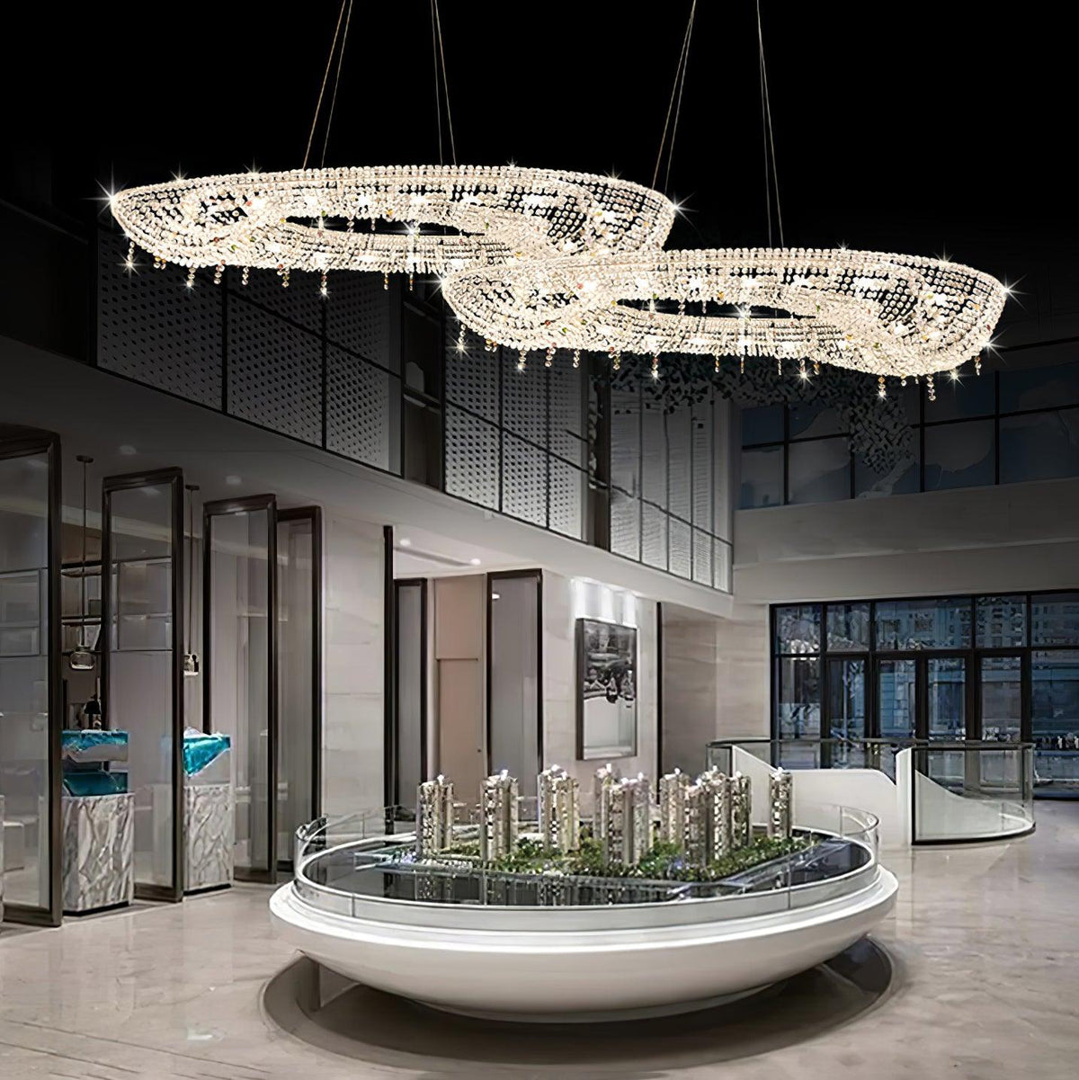 Bior versierde kristal hanglamp
