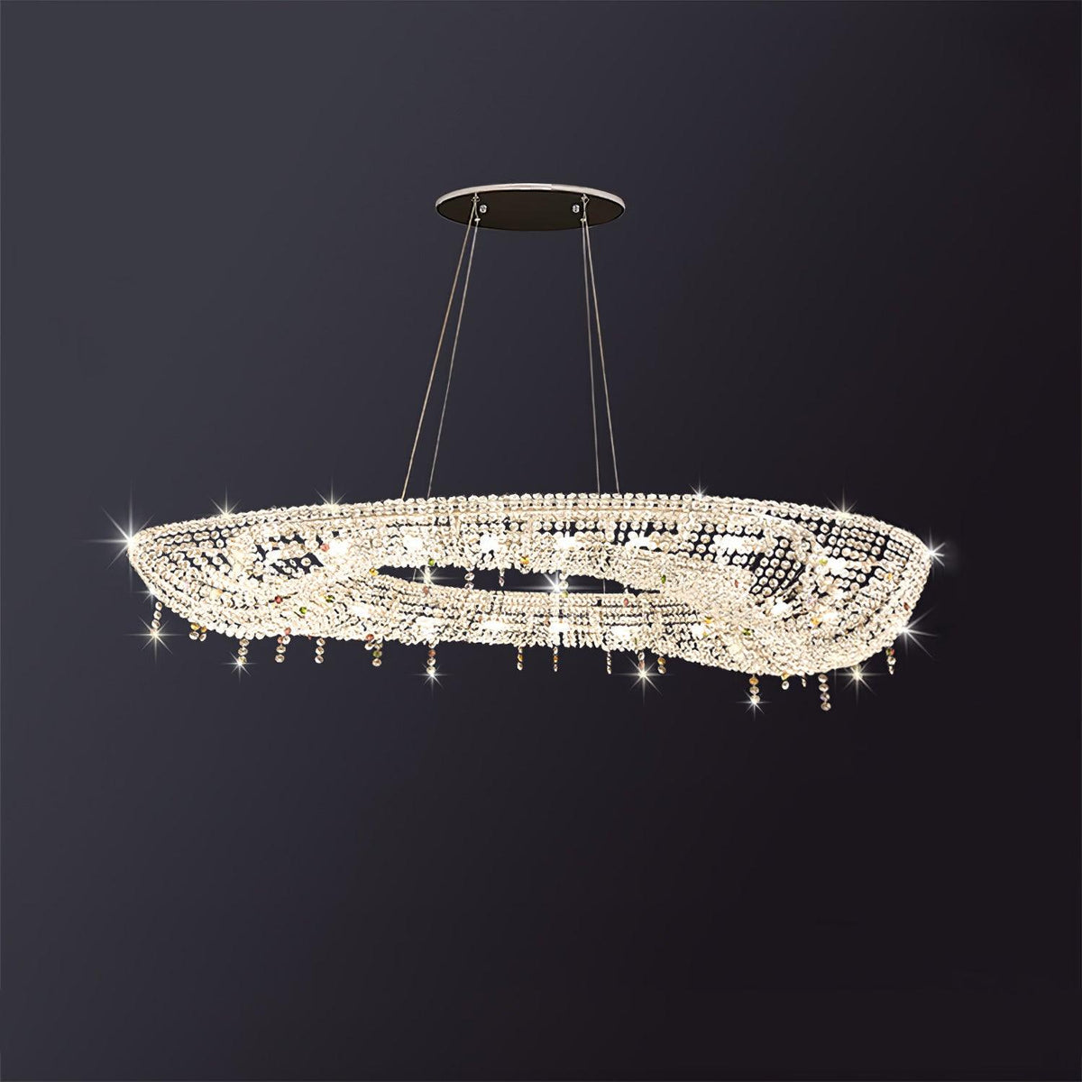 Bior versierde kristal hanglamp