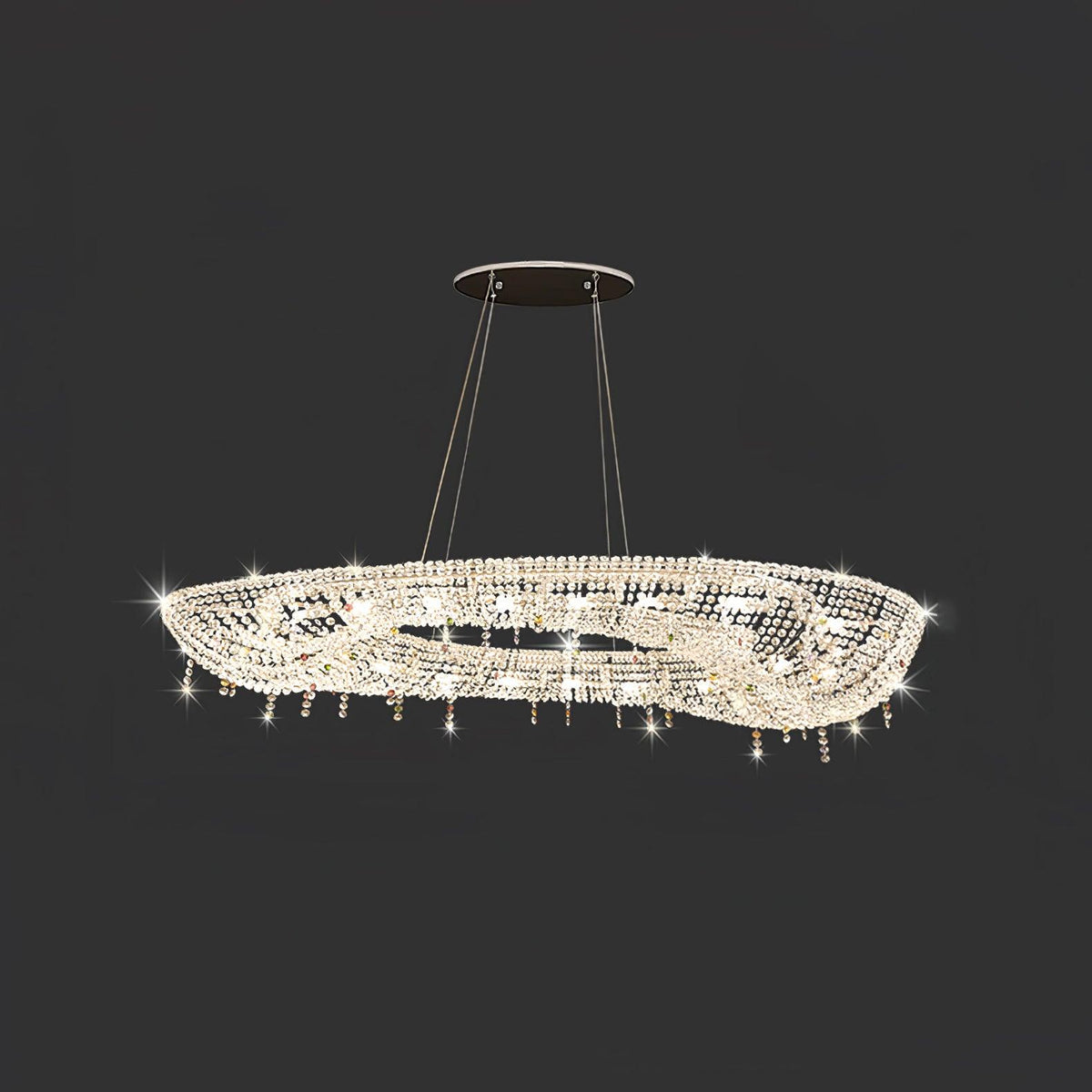 Bior versierde kristal hanglamp
