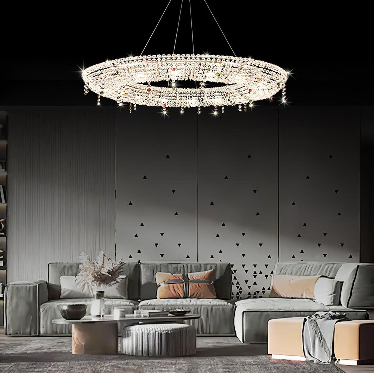 Bior versierde kristal hanglamp