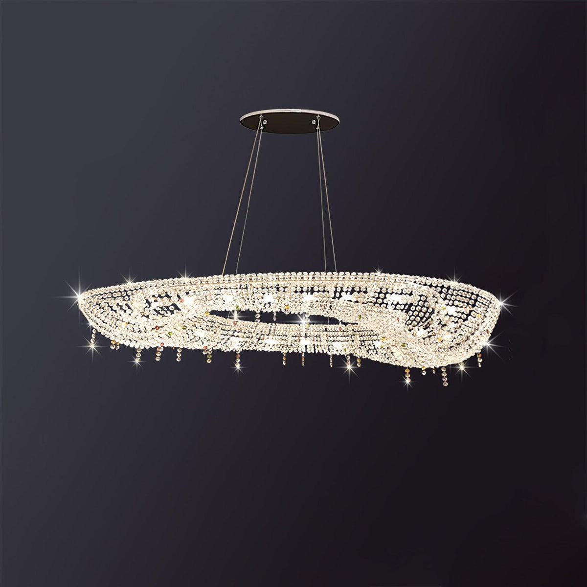 Bior versierde kristal hanglamp