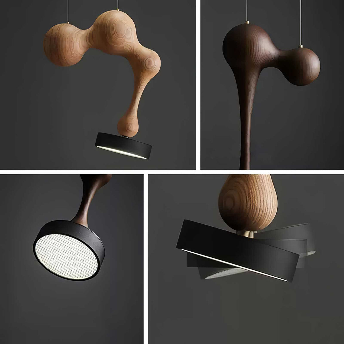 Drovia Rustieke hanglamp van walnoothout