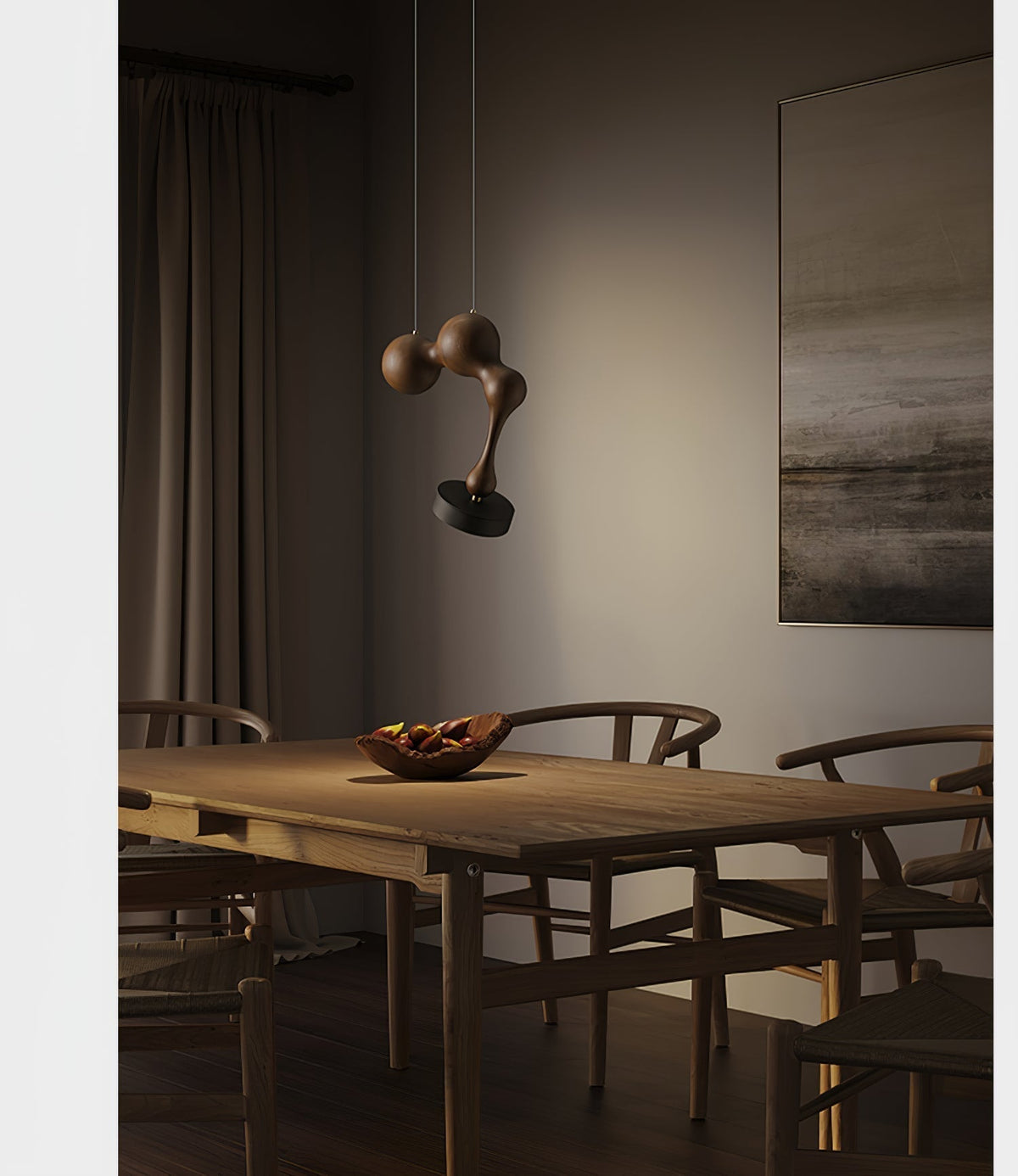 Drovia Rustieke hanglamp van walnoothout