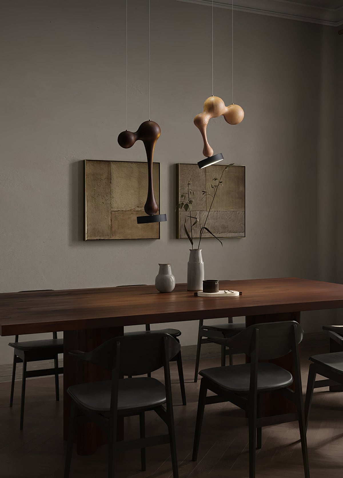 Drovia Rustieke hanglamp van walnoothout