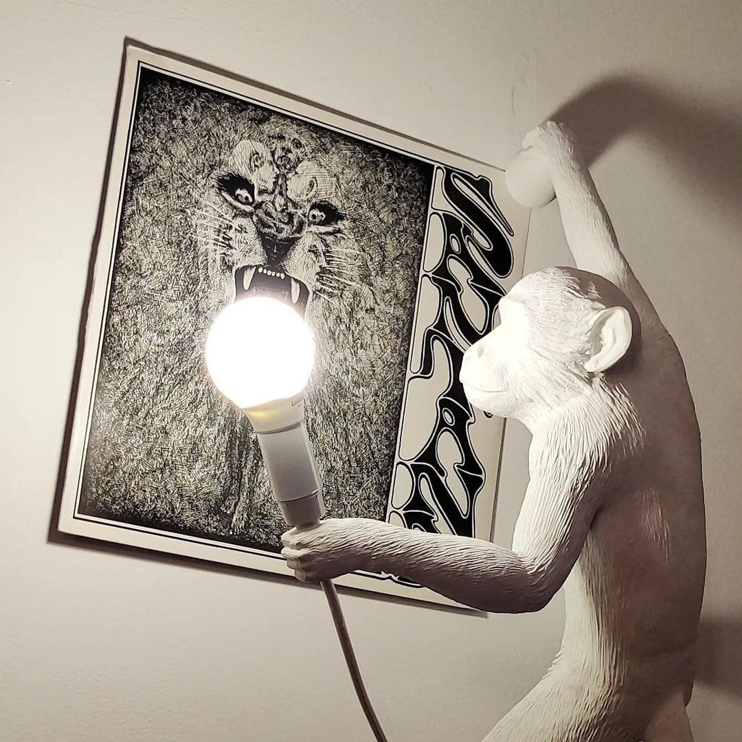 Bnx Art uniek Monkey hars wandlamp