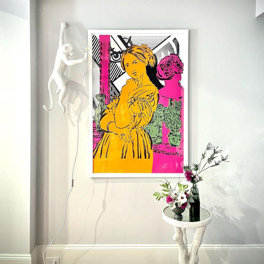 Bnx Art uniek Monkey hars wandlamp