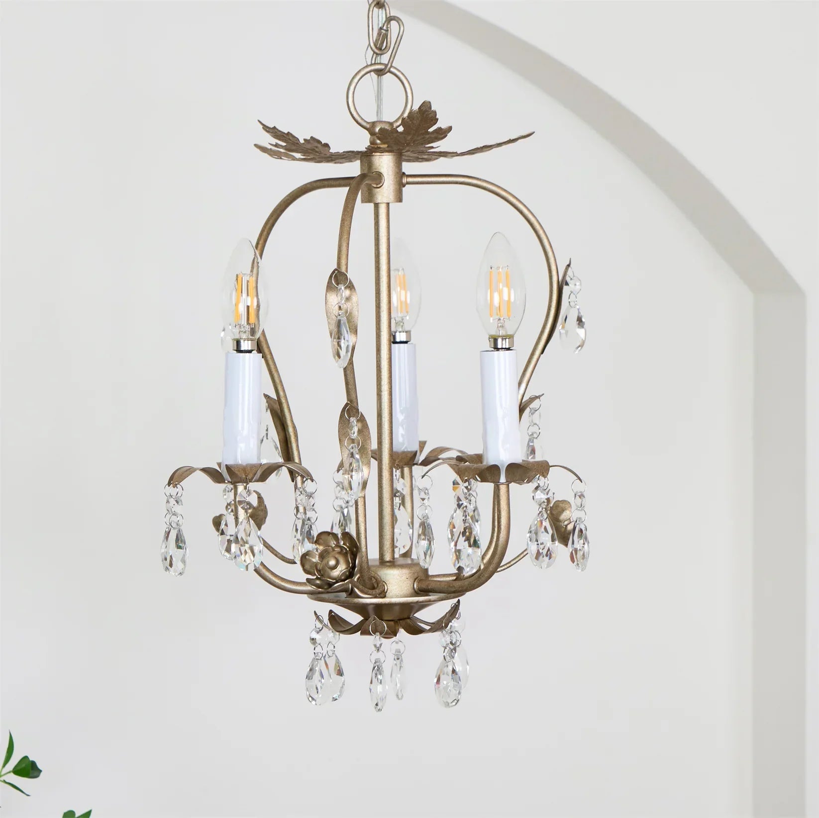 Alessio Vintage Goud Kristal Metaal Hanglampen Eetkamer Slaapkamer