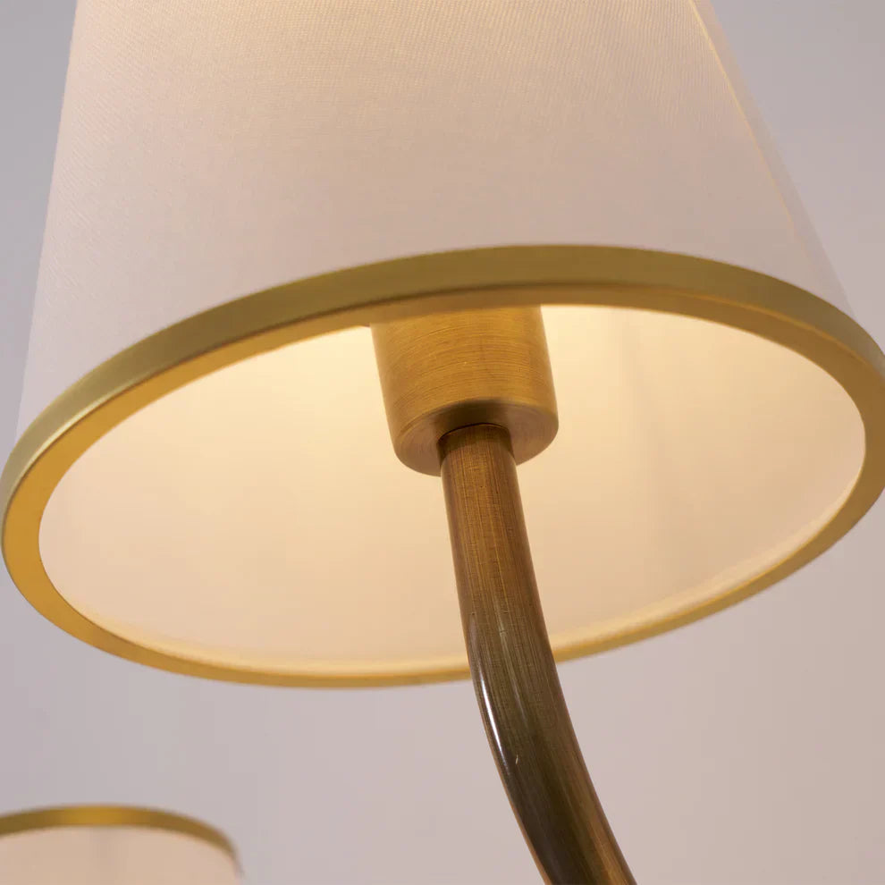 Alessio Vintage Klassiek Messing Stof Wandlamp Slaapkamer Hal Woonkamer