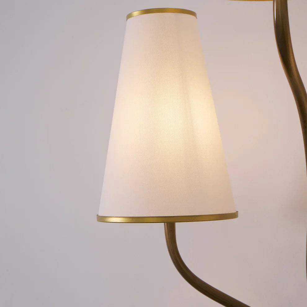 Alessio Vintage Klassiek Messing Stof Wandlamp Slaapkamer Hal Woonkamer