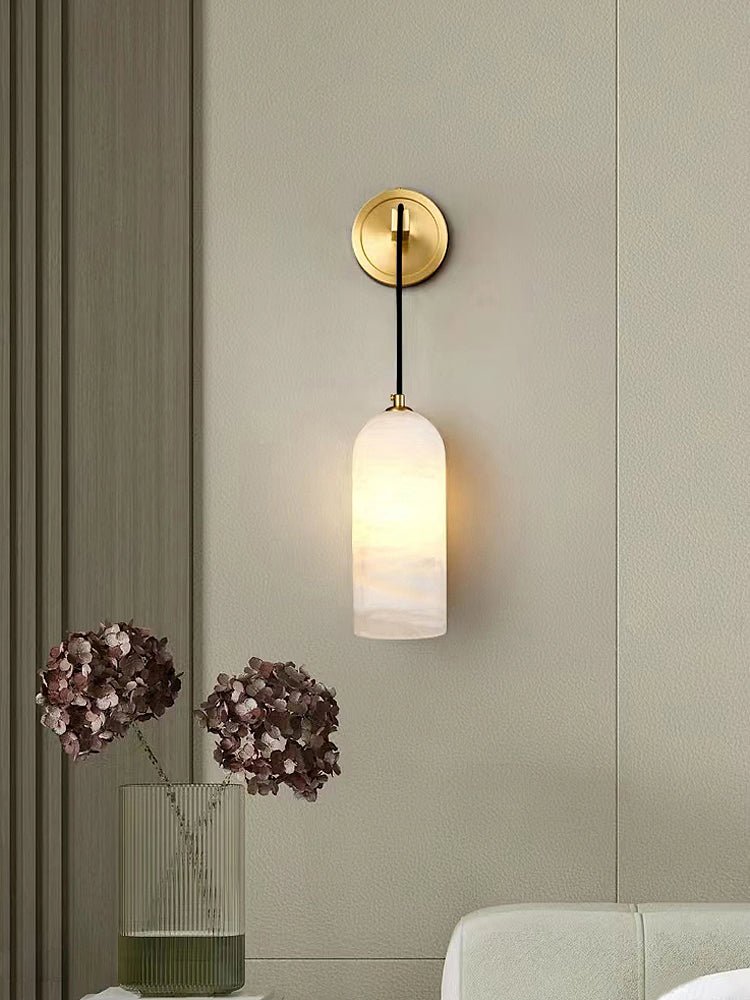 Haelion wandlamp met albasten lampenkap