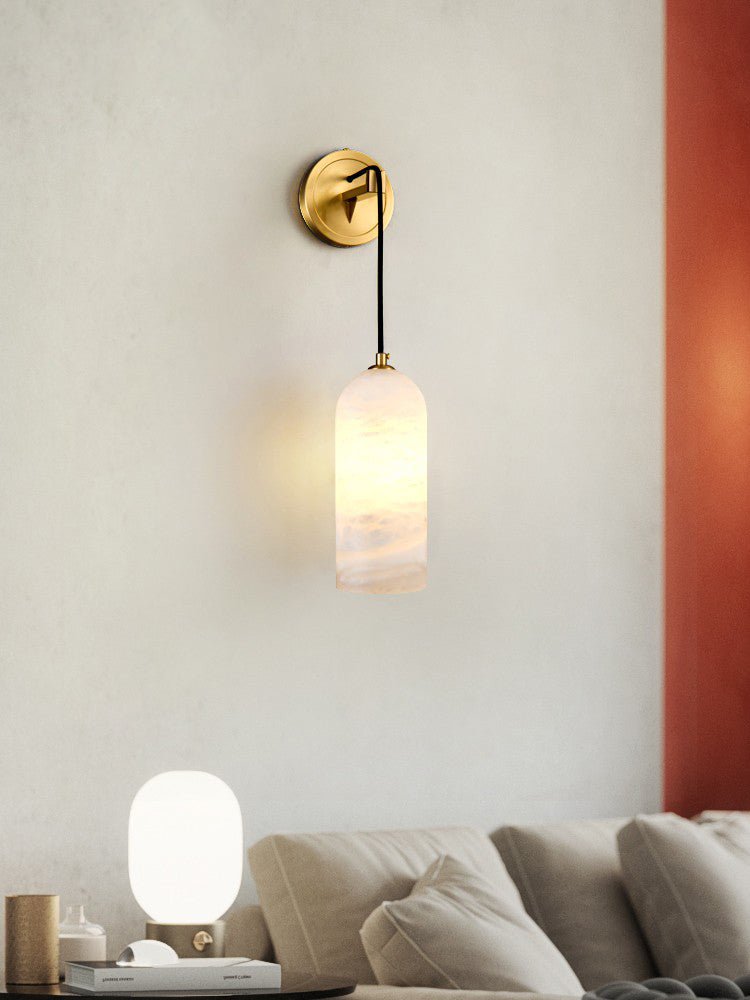 Haelion wandlamp met albasten lampenkap