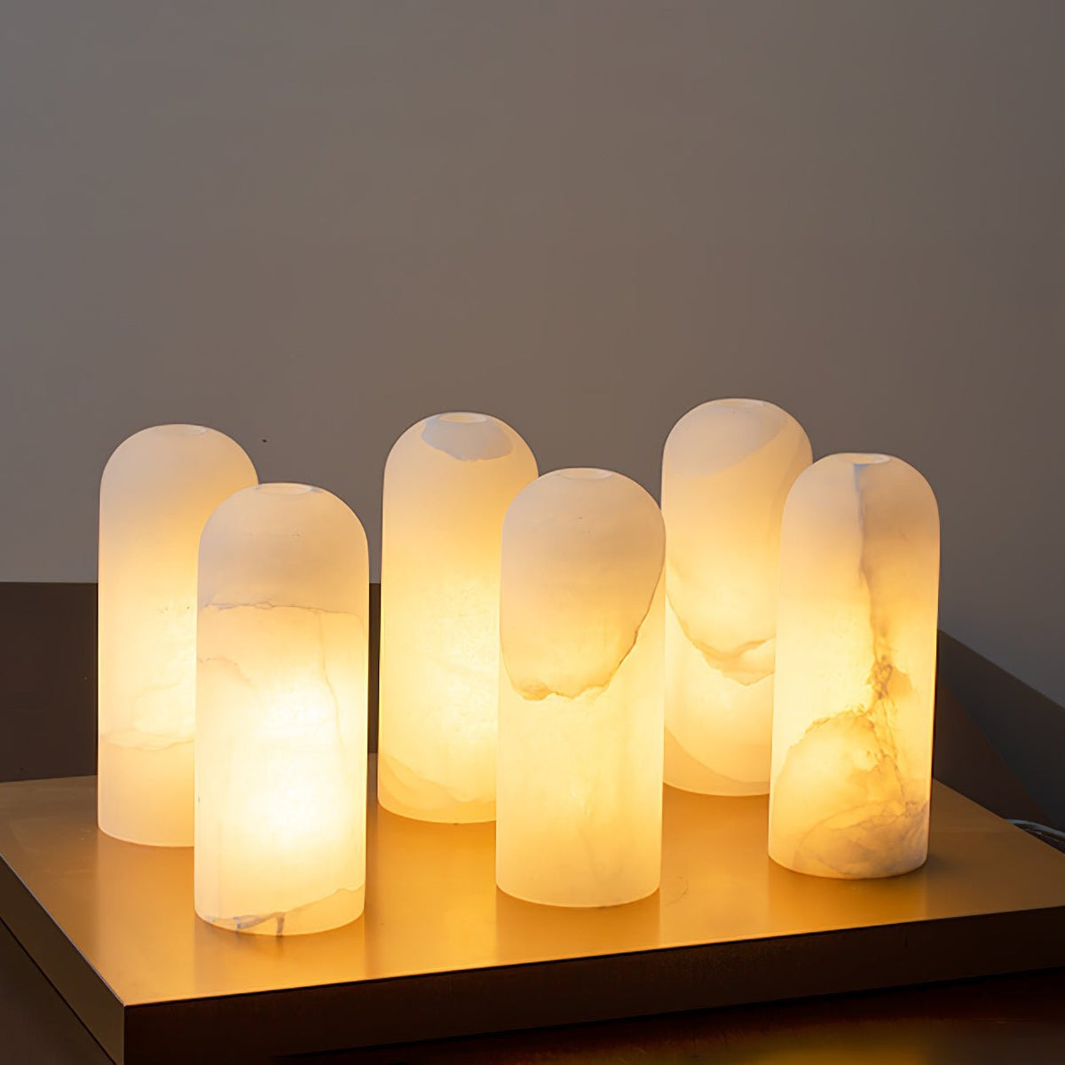 Haelion wandlamp met albasten lampenkap