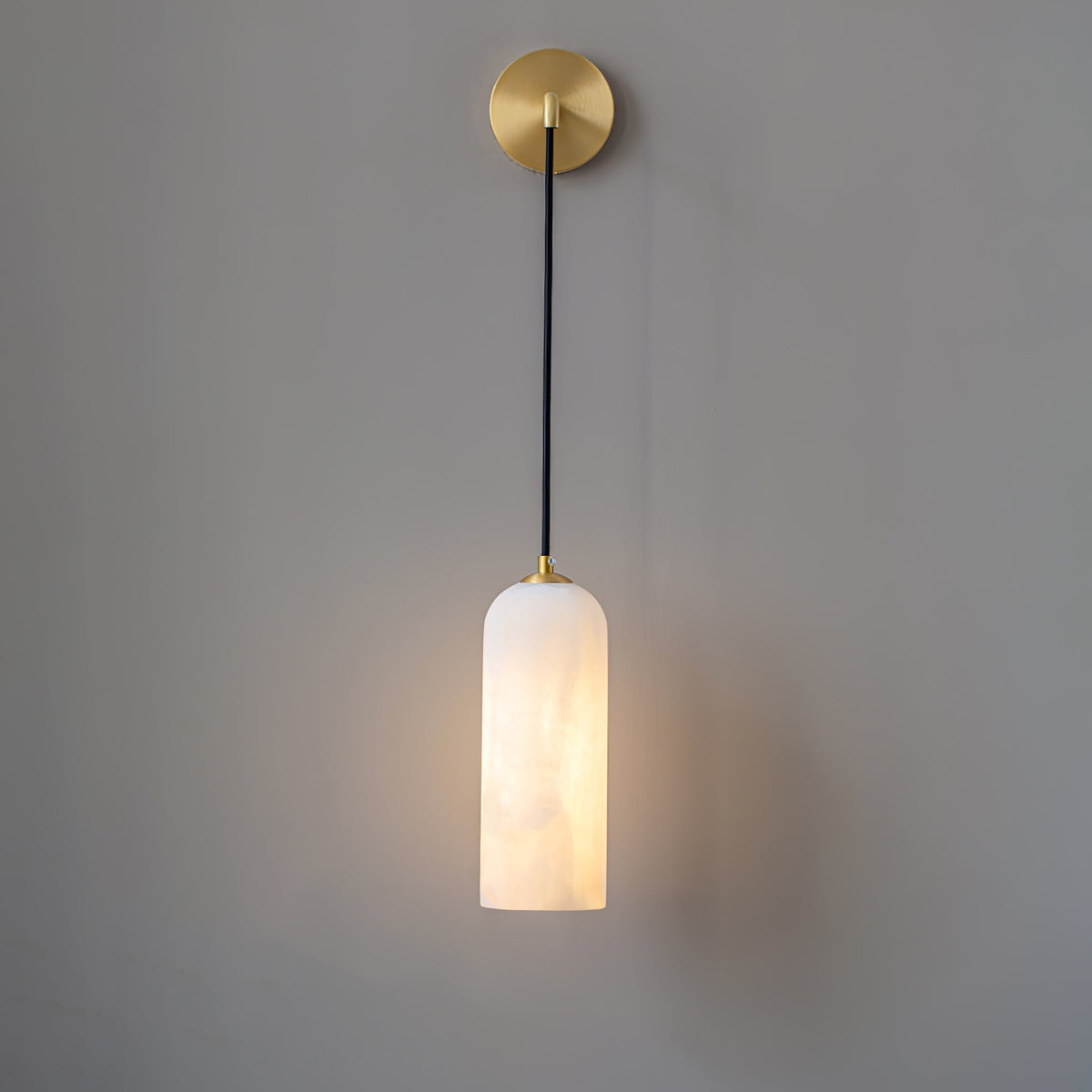 Haelion wandlamp met albasten lampenkap