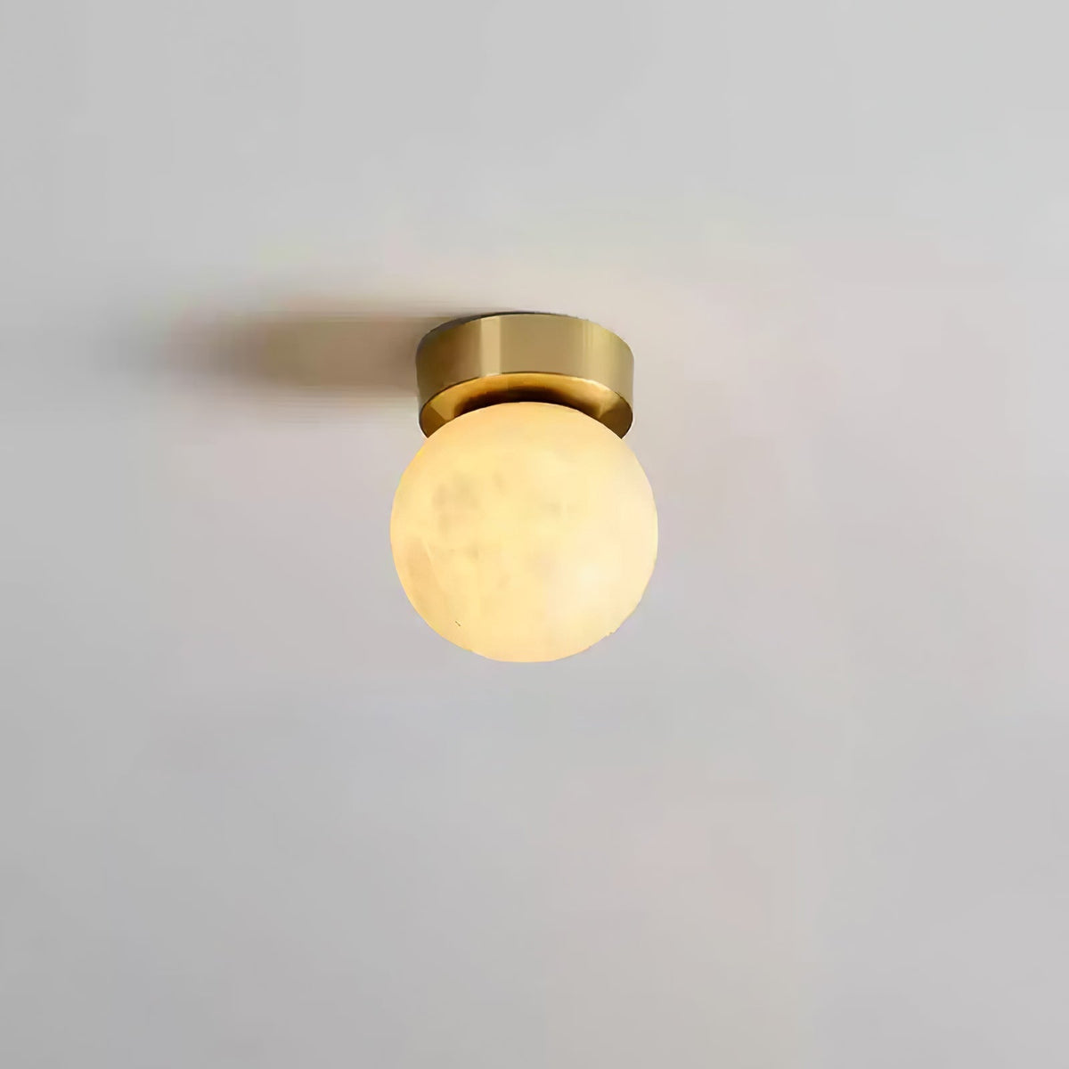Otheyra Minimalistische vlakke plafondlamp van albast