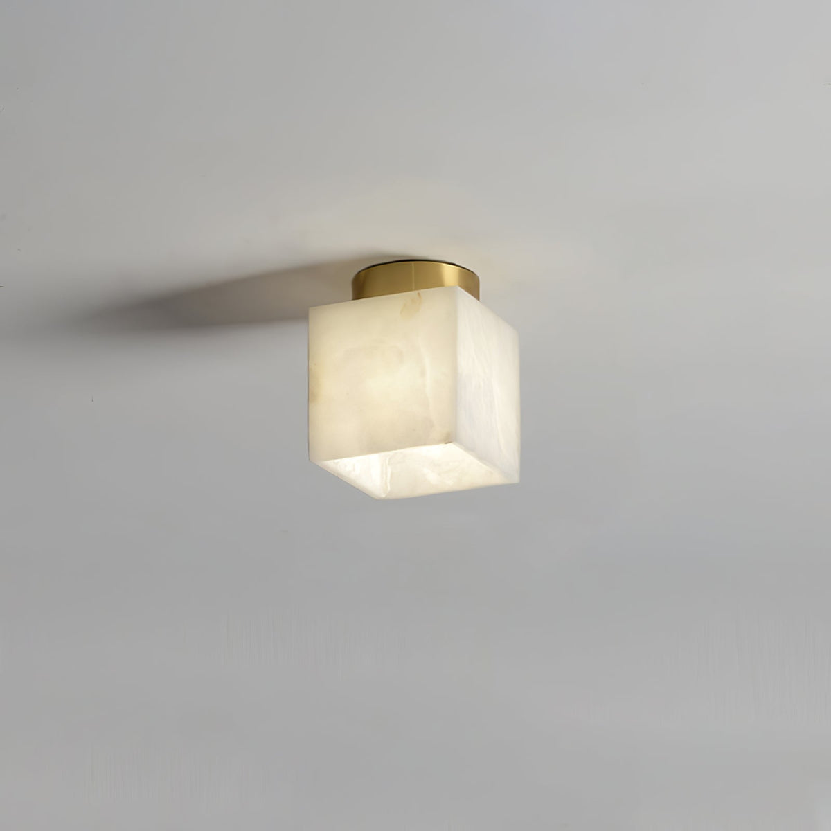 Otheyra Minimalistische vlakke plafondlamp van albast