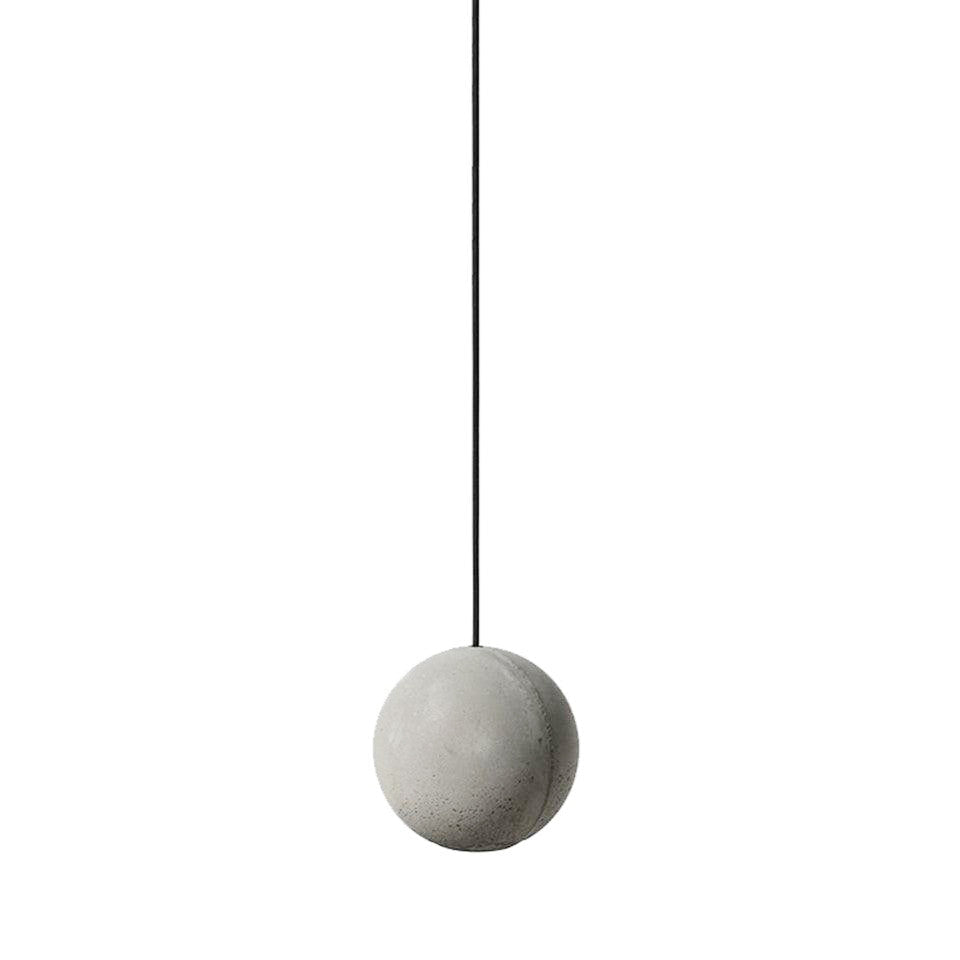 Umi hanglamp van beton met bolvormige maan Minimalistisch