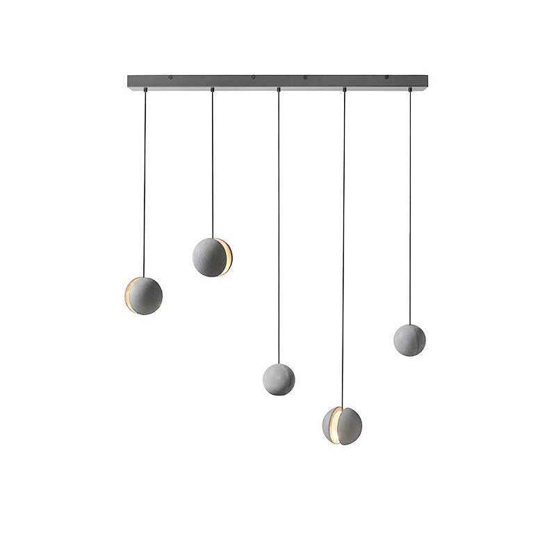 Umi hanglamp van beton met bolvormige maan Minimalistisch
