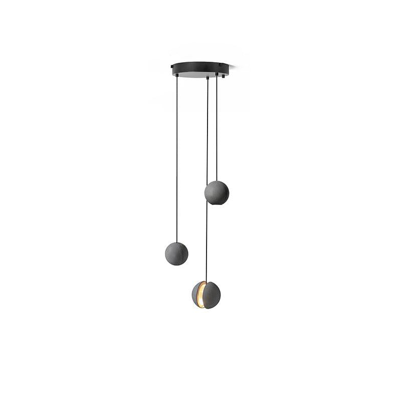 Umi hanglamp van beton met bolvormige maan Minimalistisch