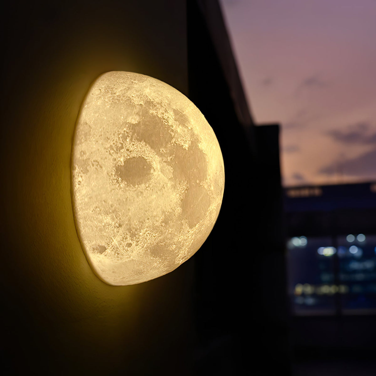 Brivel Noordse kunst Maan 3D wandlamp van kunststof