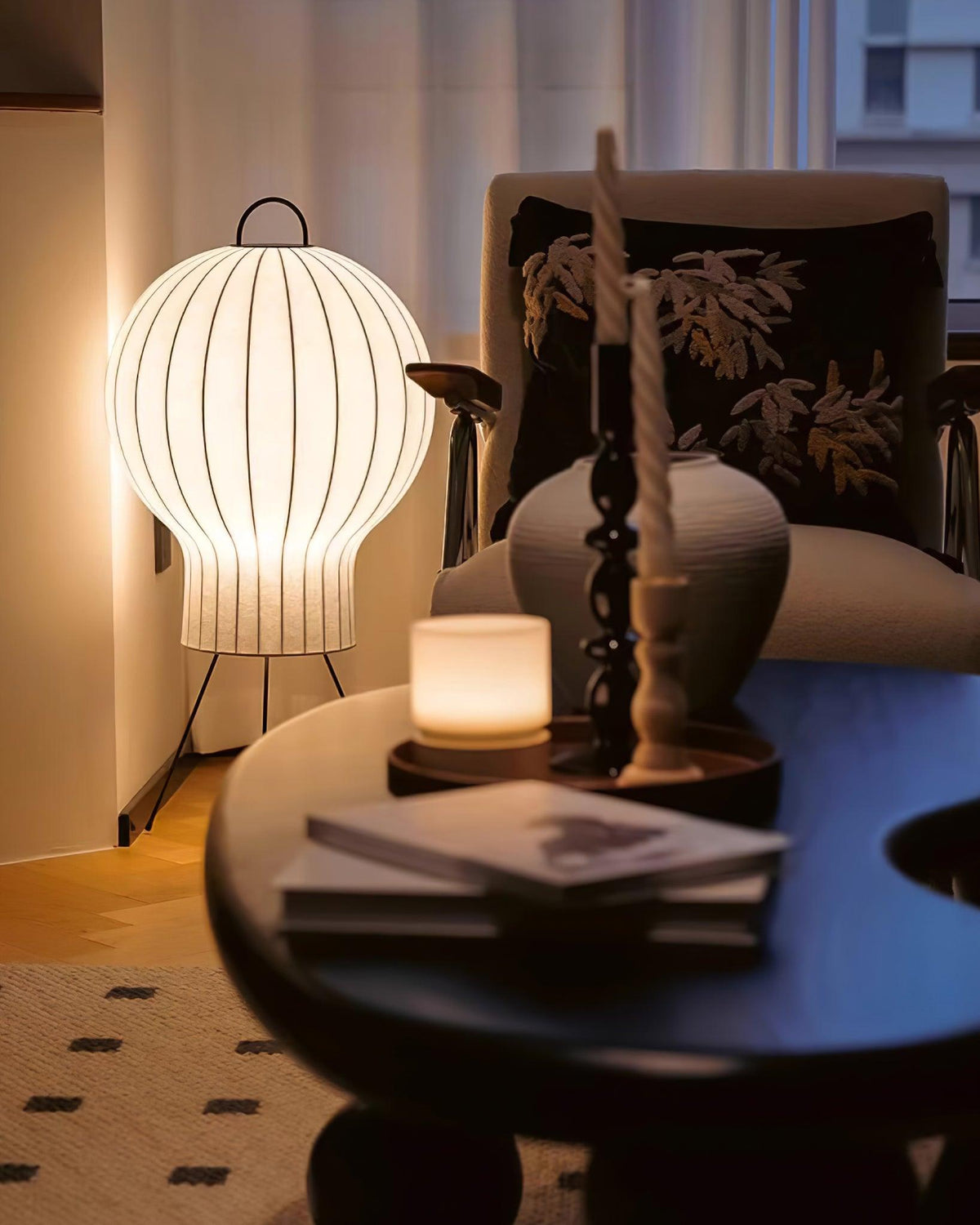 Balloon minimalistisch zijde vloerlamp
