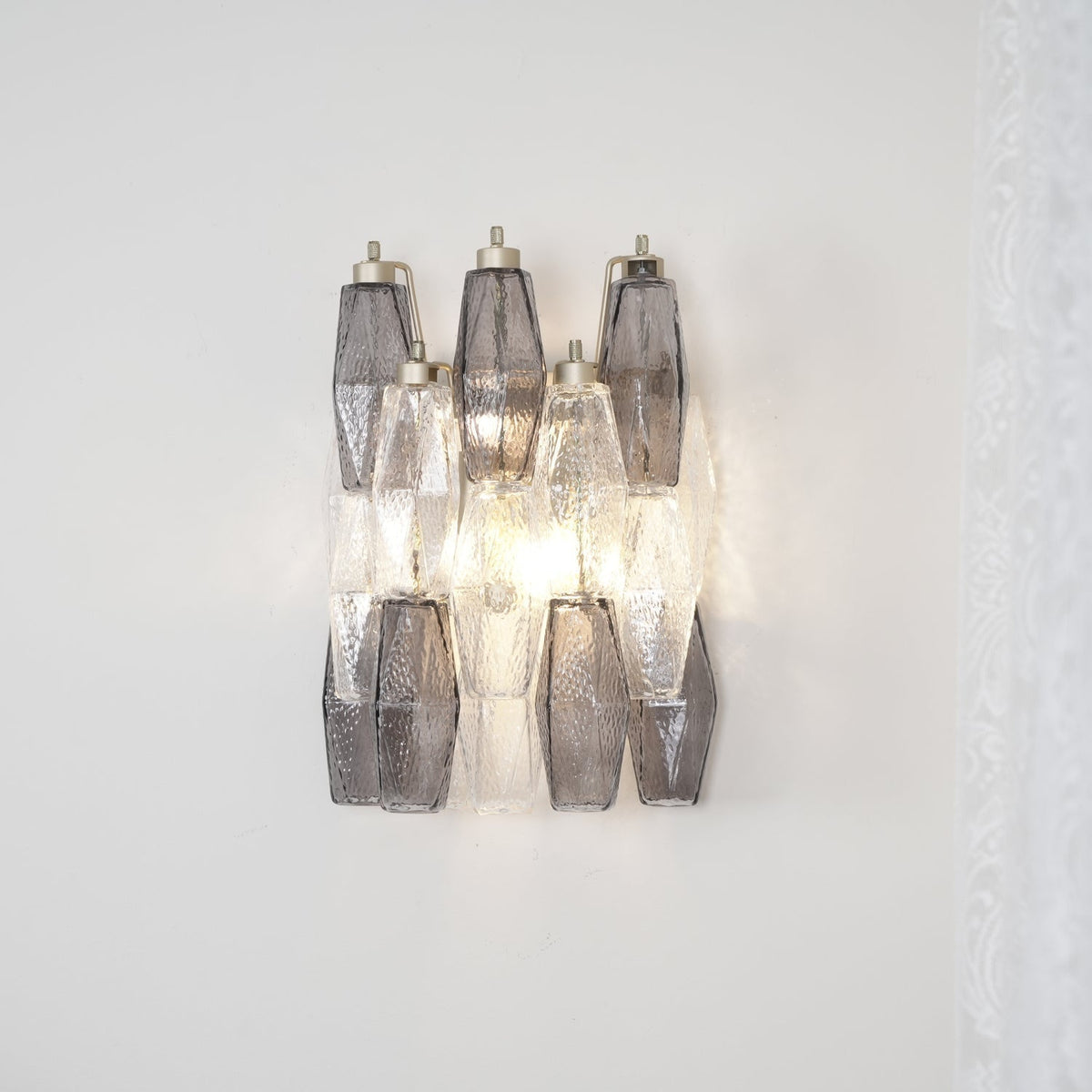 Eiruaria wandlamp Ruitvormig glas Gelaagd Hedendaags
